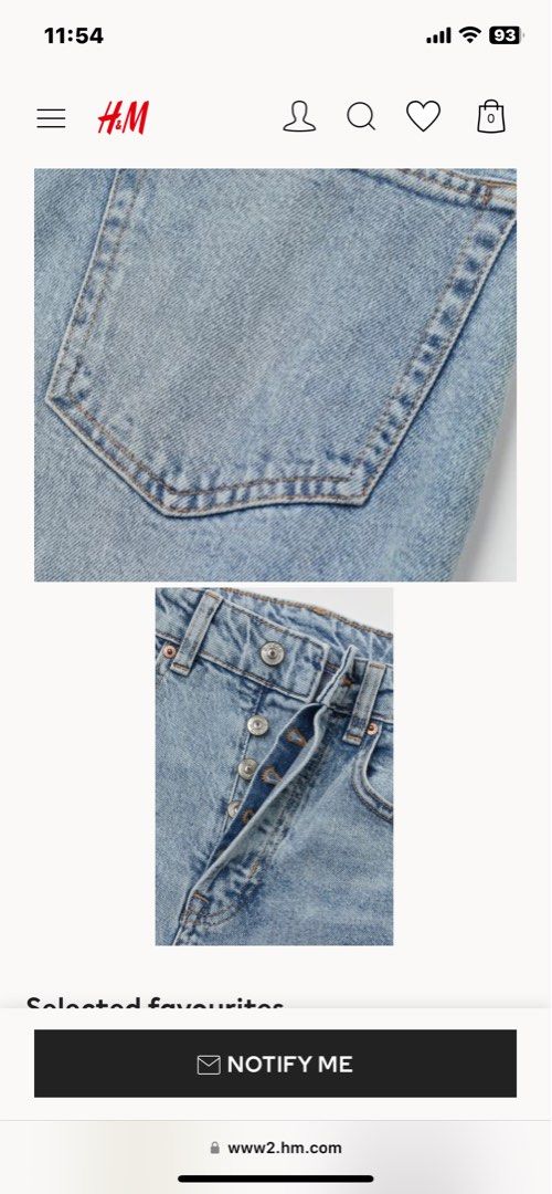 H and m jean discount