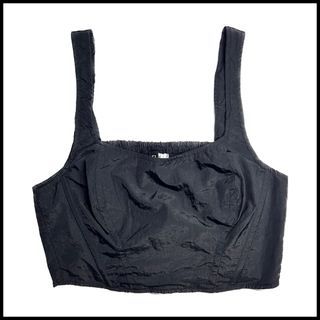 H&M black corset cropped top