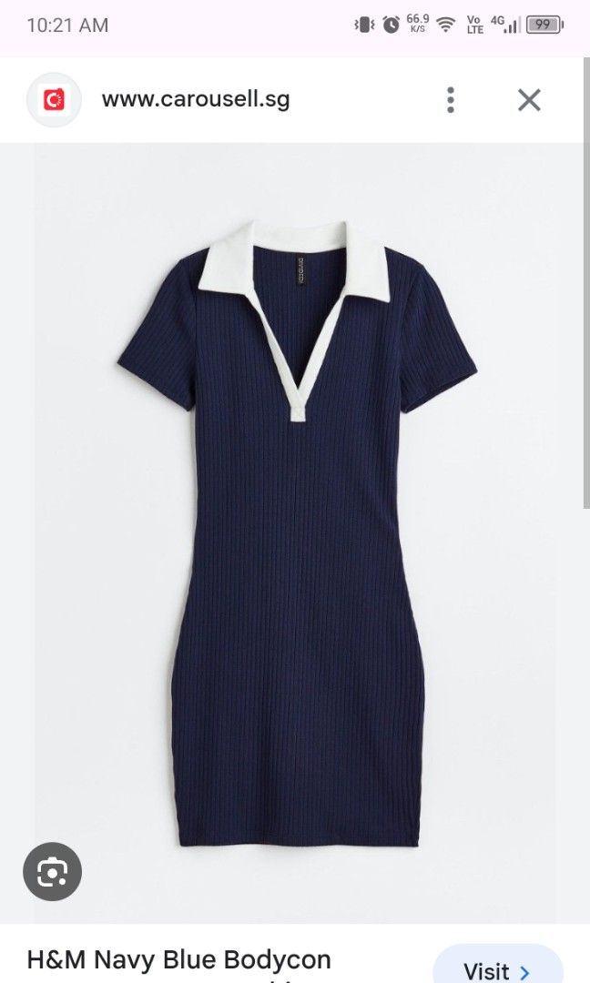 H and m navy blue dress shop