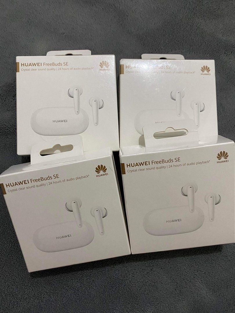 Huawei Earbuds (Category: Earphones) located in Manila. Submitted by theiftee (Listing ID 1290886159, Image 1). Description: - ₱1,199 each - orig price: ₱2,499 - brand new and sealed - orig.