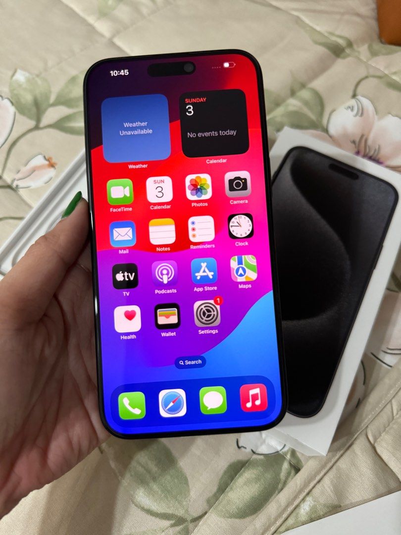 iphone 15 pro max 256gb globelocked good as new (Category: iPhone 15 Series) located in Cainta. Submitted by vine_gadget_shop (Listing ID 1290966294, Image 3). Description: iphone 15 pro max 256gb globelocked good as new complete package warranty until february 6,2025 pick up store greenhills shopping center we accept trade in we accepy credit card and ggives installment we do cod and door to door we ship nationwide for fast transaction call 0927