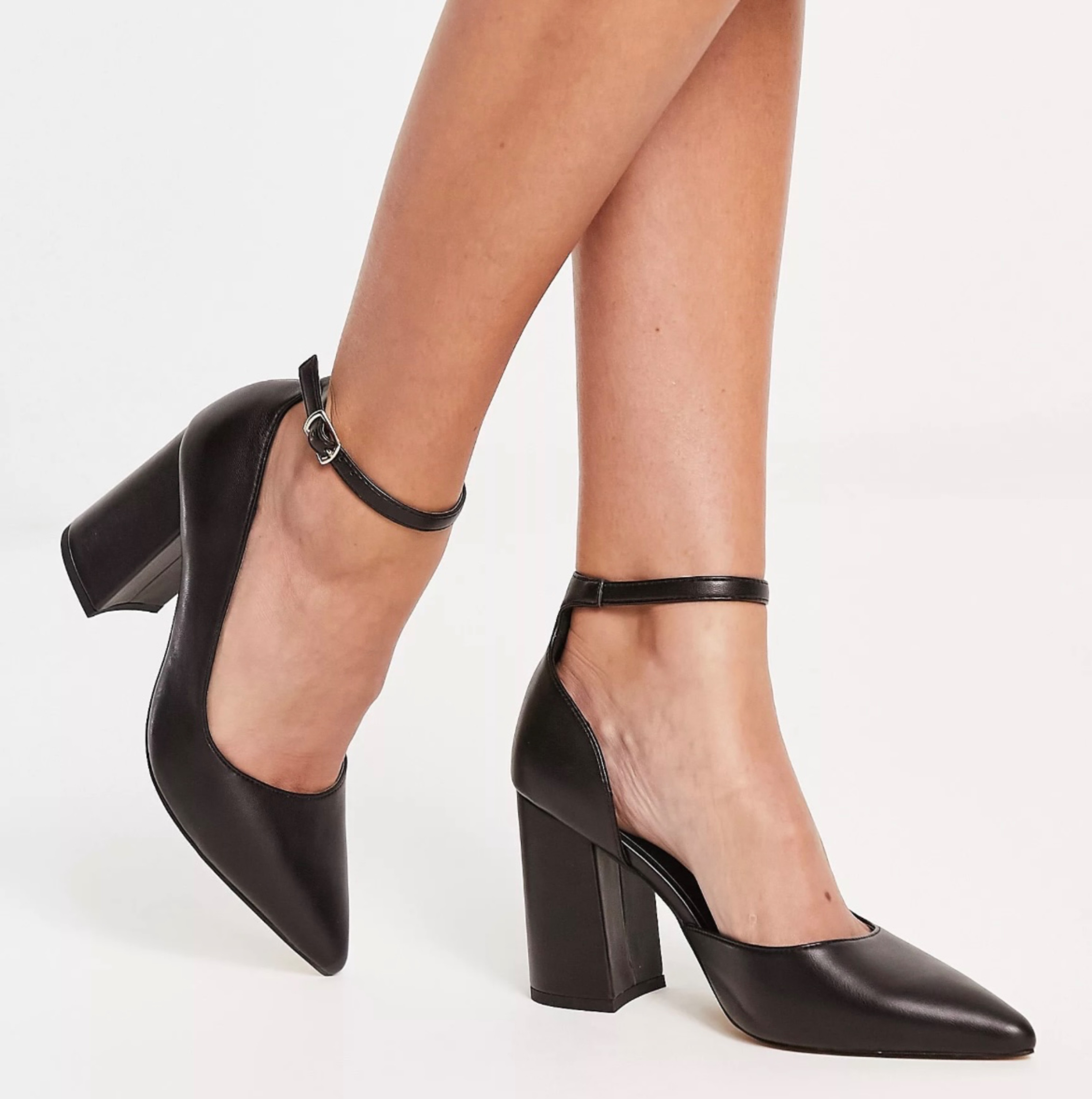 London rebel square cheap toe block heels