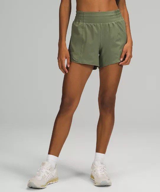 Lululemon NWT Hotty Hot HR shorts 4” - Green Twill, Women's Fashion,  Activewear on Carousell