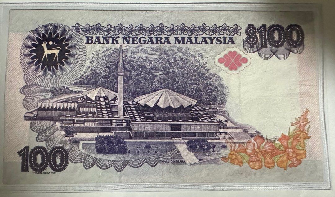 Malaysia Ringgit 100 Banknote 1986, Hobbies & Toys, Memorabilia ...