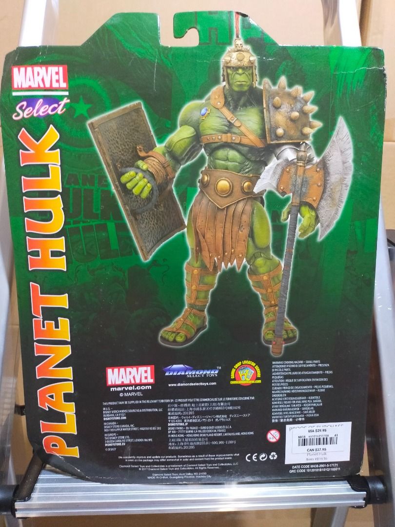 MARVEL SELECT GLADIATOR HULK (PLANET HULK) (Category: Figurines & Statues) located in Quezon. Submitted by sug0it0ys (Listing ID 1290839895, Image 3). Description: [DIAMOND SELECT TOYS] MARVEL SELECT GLADIATOR HULK PLANET HULK DISNEY STORE EXCLUSIVE 2017 SEALED *NOTE: CARD HAS CREASES ================== PHP 2,300.00 ^LBC / JRS / J & T SELLER LOCATION: SARIAYA, QUEZON CALABARZON PROVINCE ================== Payment options: 1. LBC COP/Cash on Picku