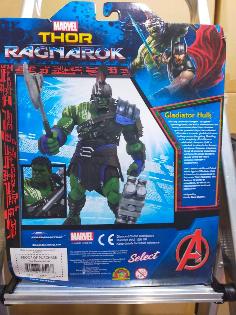 MARVEL SELECT GLADIATOR HULK (THOR: RAGNAROK), Hobbies & Toys, Toys ...