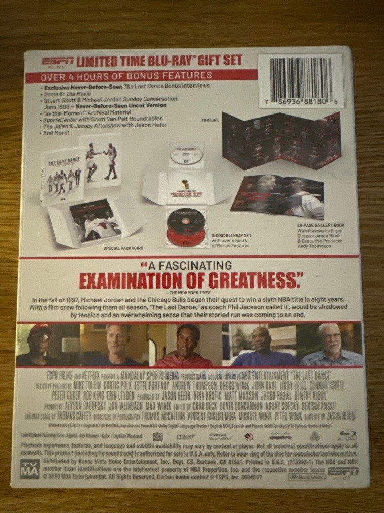 Michael Jordan the last dance Blu-ray Disc, 玩具收藏品, 偶像周邊 