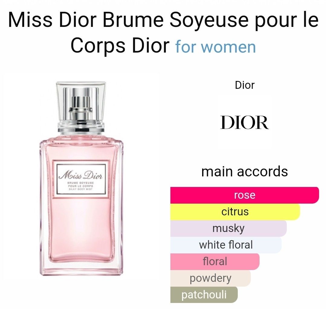 brume soyeuse pour le corps miss dior