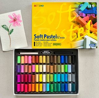 MUNGYO Soft Pastel 64 Color Set Square Chalk (US English Version)