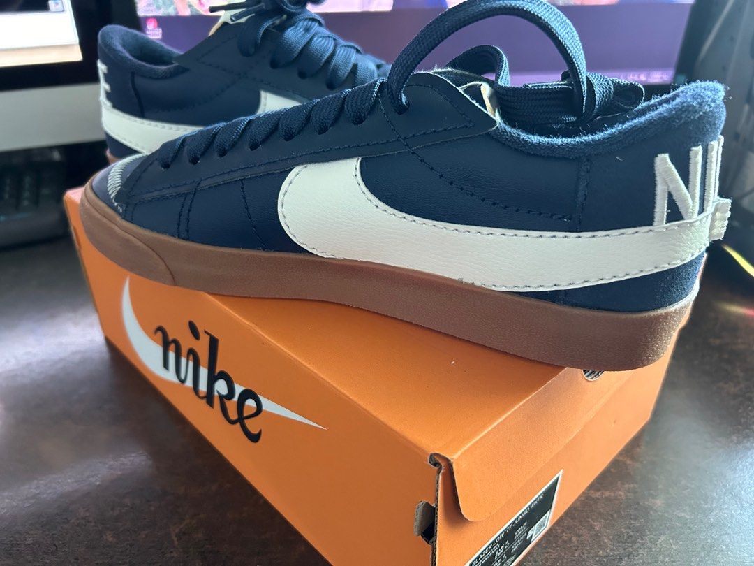 navy nike blazer low