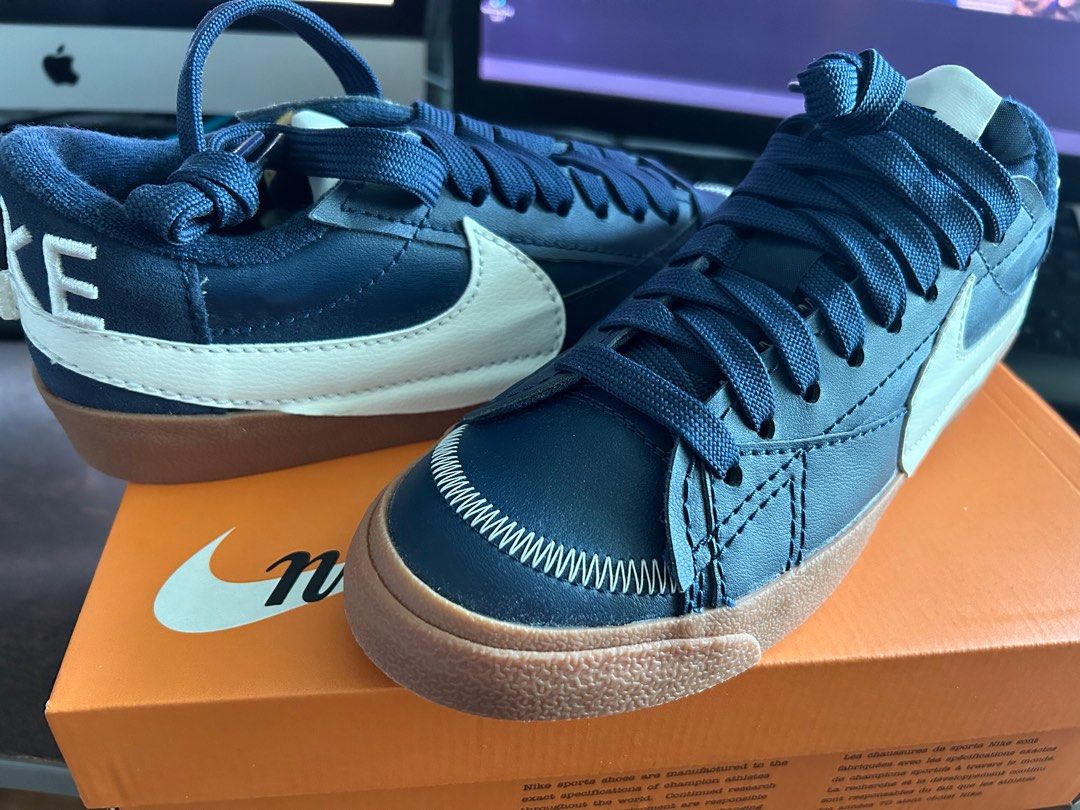 navy nike blazer low