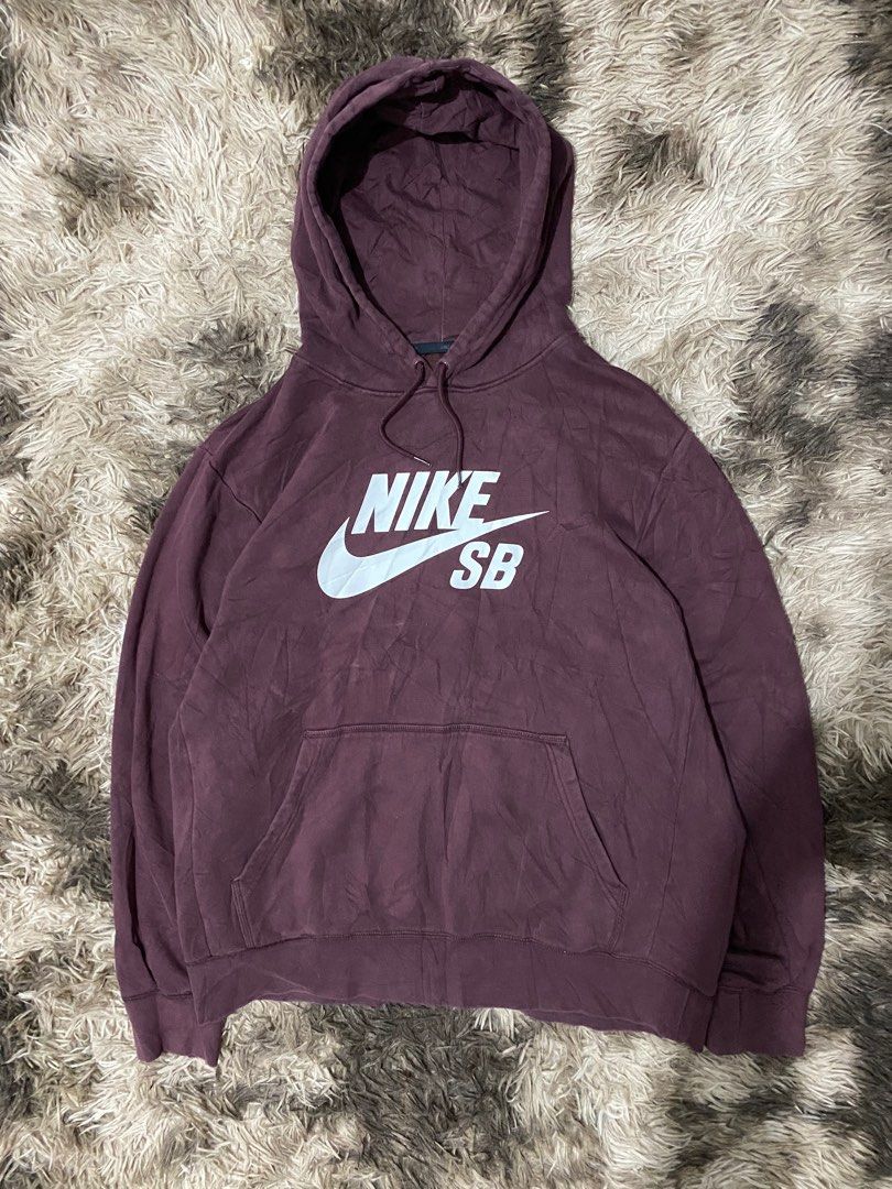 Nike sb hoodie maroon best sale