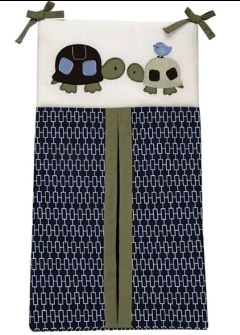 NoJo Hippo Alligator Tortoise 4pc Cot Crib Bedding Set with