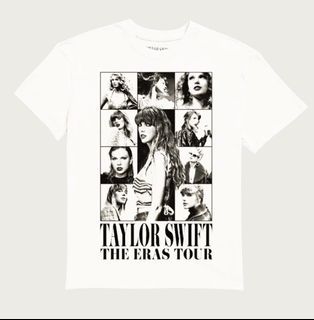 Official Taylor Swift The Eras Tour Merch - White Shirt Size S