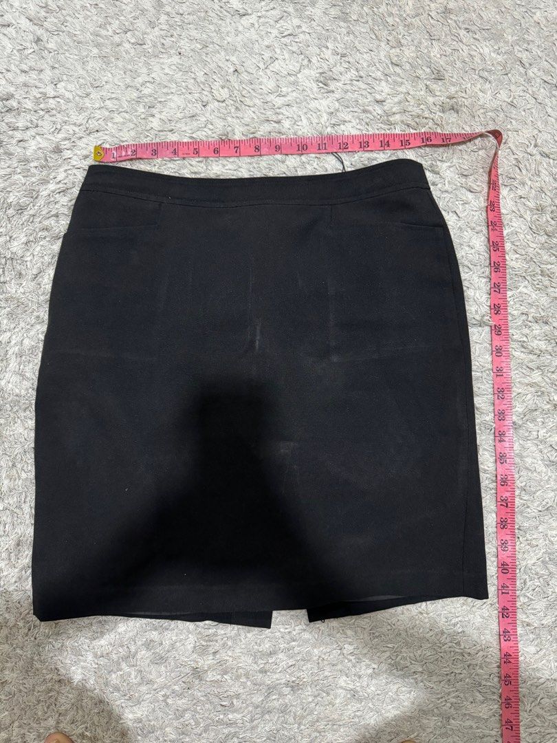 Simple Light Wash Structured (NO stretch) Denim Skirt - ShopperBoard
