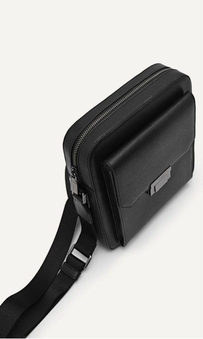 Pedro Henry Leather Sling Bag Black Men s Fashion Bags Sling Bags on Carousell