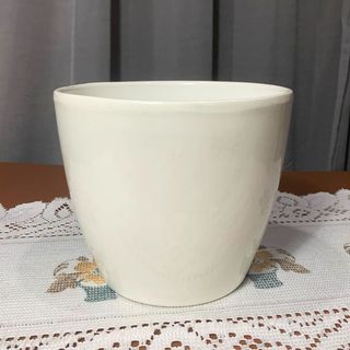 Plain White Ceramic Planter