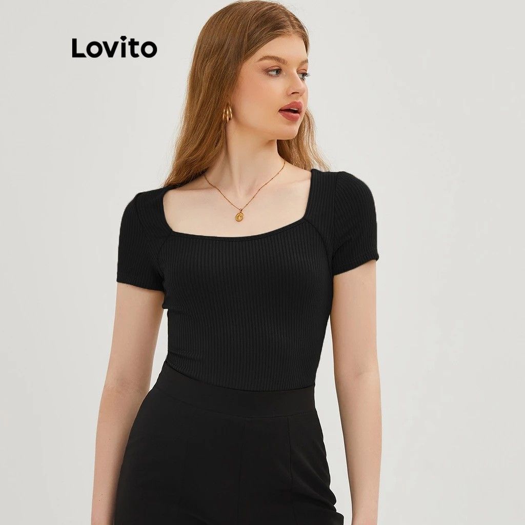Preloved Lovito Black Shirt (Category: Blouses) located in Quezon City. Submitted by Ley97 (Listing ID 1290925836, Image 1). Description: •in good condition •RFS: don't like the fit in my body anymore. I gained weight TT •can do orange app checkout.