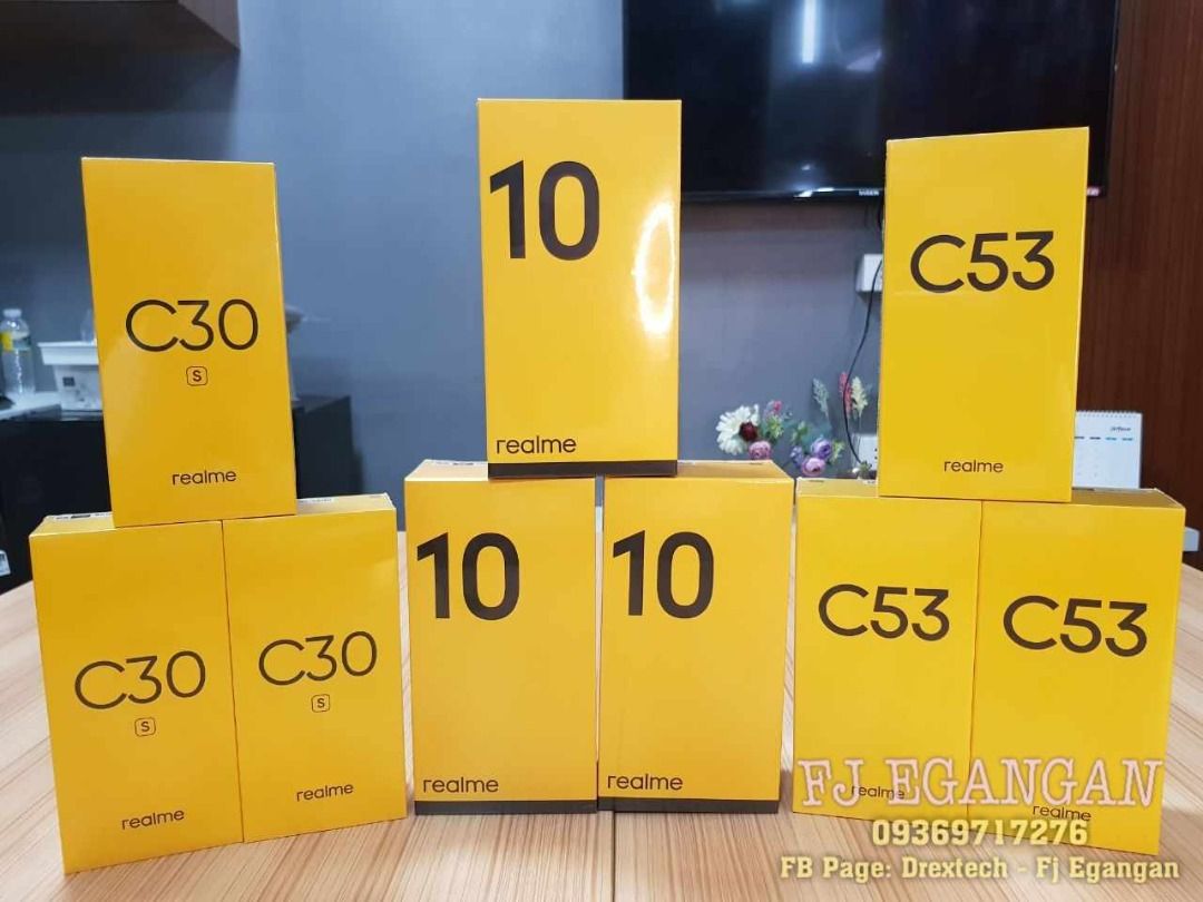 Realme Mobile Phones | Brandnew (Category: Realme) located in Pasig City. Submitted by fjEgangan (Listing ID 1290985922, Image 1). Description: Realme Mobile Phones | Brandnew Prices: 📱Realme C30s (3+64gb) RMX3690 - Stripe Black @ 5,150.00 📱Realme C53 (6+128gb) RMX3760 - Mighty Black @ 7,950.00 📱 Realme C10 (8+128gb) RMX3630 - Rush Black @ 10,950.00 💯 Brand new and original 💯 Sealed 💯 Authorized Dealer 💯 1 year warranty Available same day 