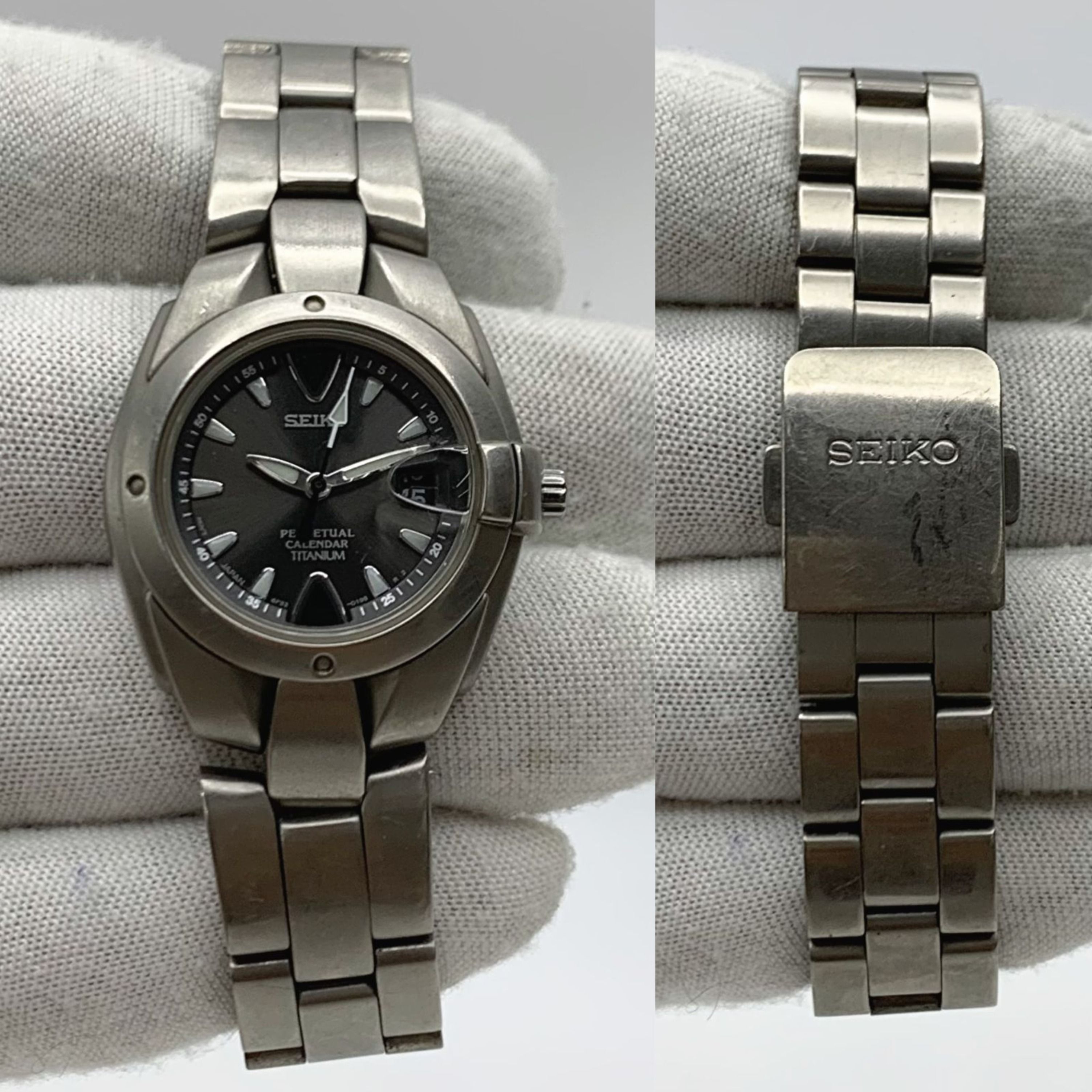 SEIKO TITANIUM PERPETUAL CALENDAR NO BATTERY WATCH ONLY LADIES WATCH 227005458 WE Luxury Watches on Carousell