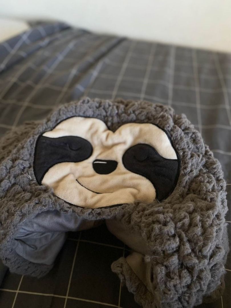Sloth Hooded Neck Pillow from typo Furniture Home Living