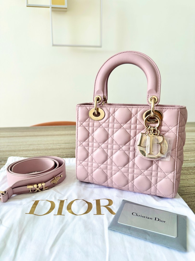 Lady dior dusty pink best sale