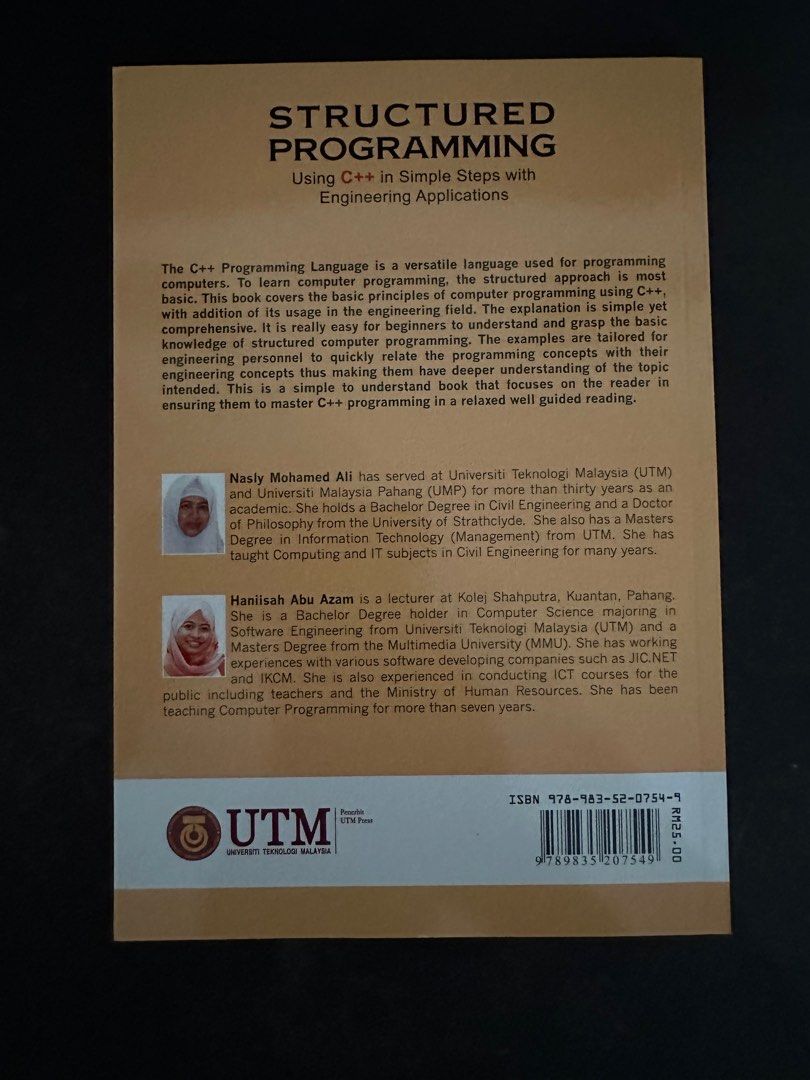 Structured Programming Using C++ (Category: Textbooks) located in Kuala Lumpur. Submitted by dnshhhfrs_ (Listing ID 1290858640, Image 2). Description: .