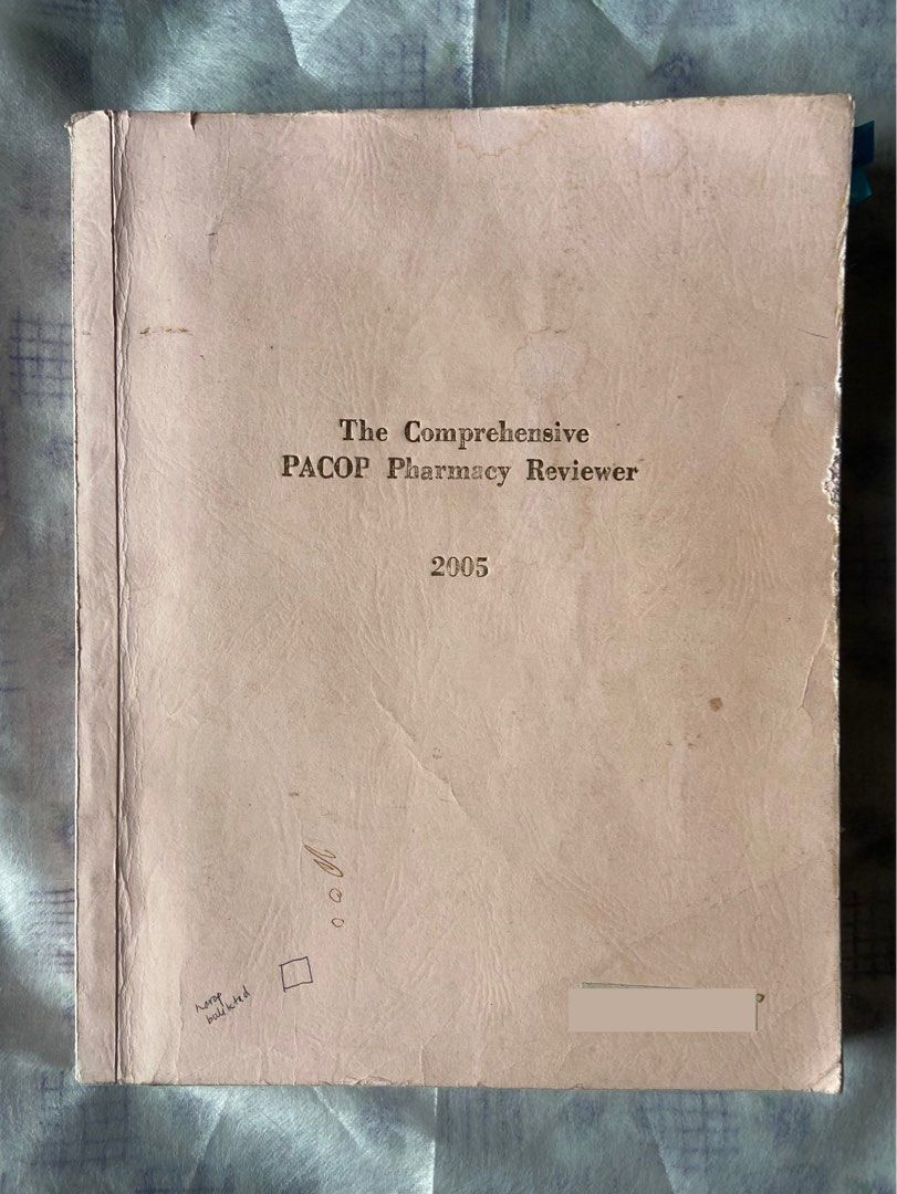 The Comprehensive PACOP Pharmacy Reviewer 2005 (Category: Textbooks) located in Quezon City. Submitted by christinesboutique (Listing ID 1290870388, Image 1). Description: See photos for more details.