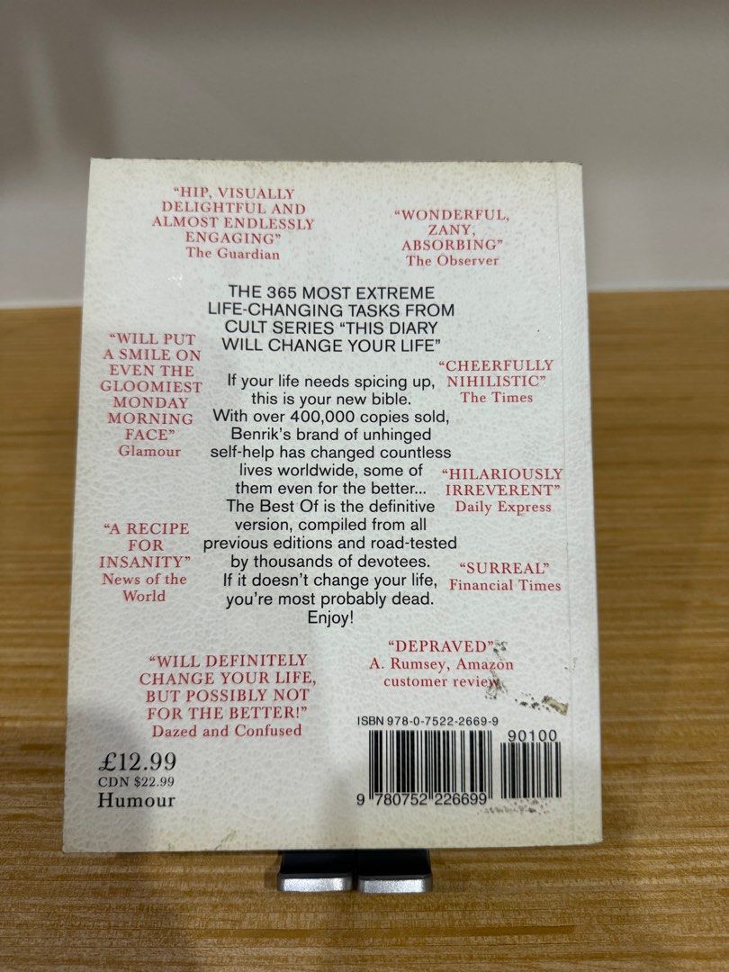 This Book Will Change Your Life (Category: Storybooks) located in Manila. Submitted by jtlee93 (Listing ID 1290951548, Image 2). Description: This Book Will Change Your Life: The Very Best of ‘This Diary Will Change Your Life by Boxtree Publishing 📚384 pages, fully colored, glossy print 📚Softbound 📚14.6 x 2.5x19.5cm 💡 Original and in good condition (never used) - NO highlights or markings but cover slightly yellowed over the years as seen in 