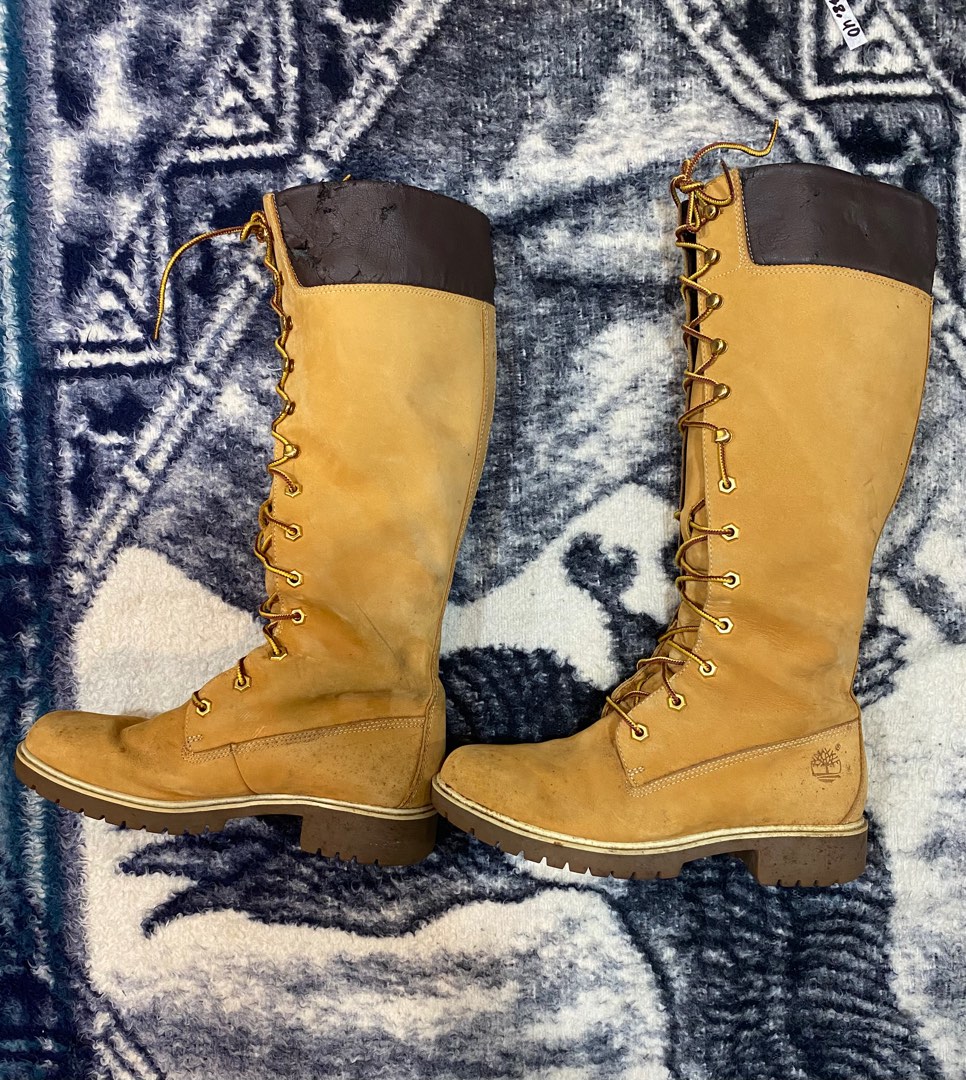 Knee high top timberland boots