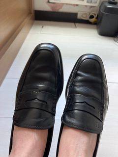 TODS MEN 100% AUTHENTIC BLACK LEATHER LOAFERS SIZE 7