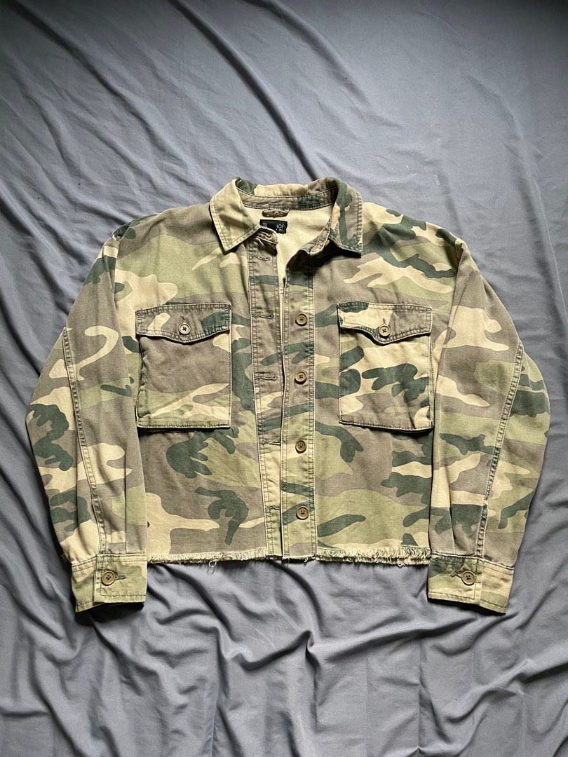 Topshop Cropped Army Jacket Men s Fashion Coats Jackets and