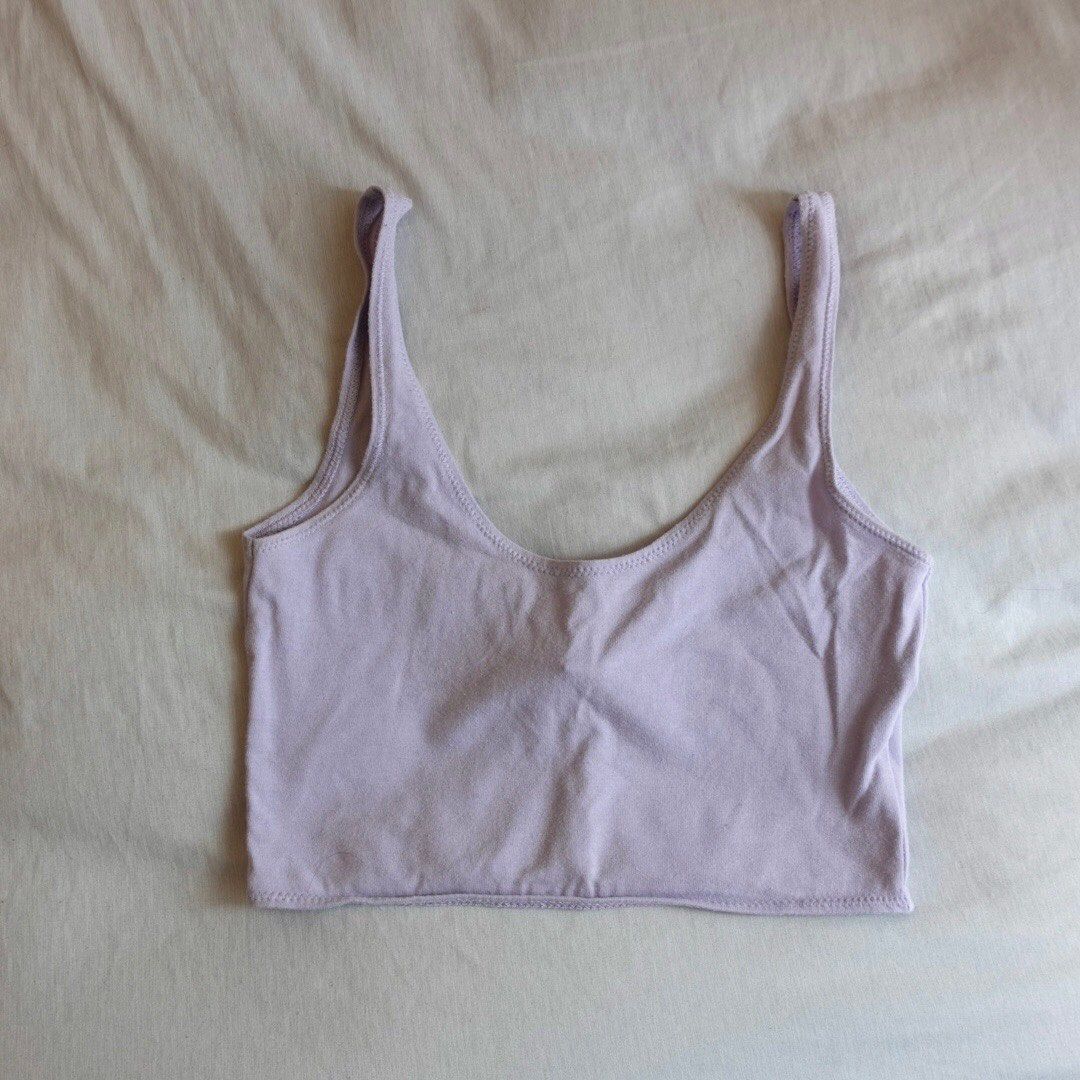 TOPSHOP Purple Cropped Top, Women's Fashion, Tops, Sleeveless on Carousell