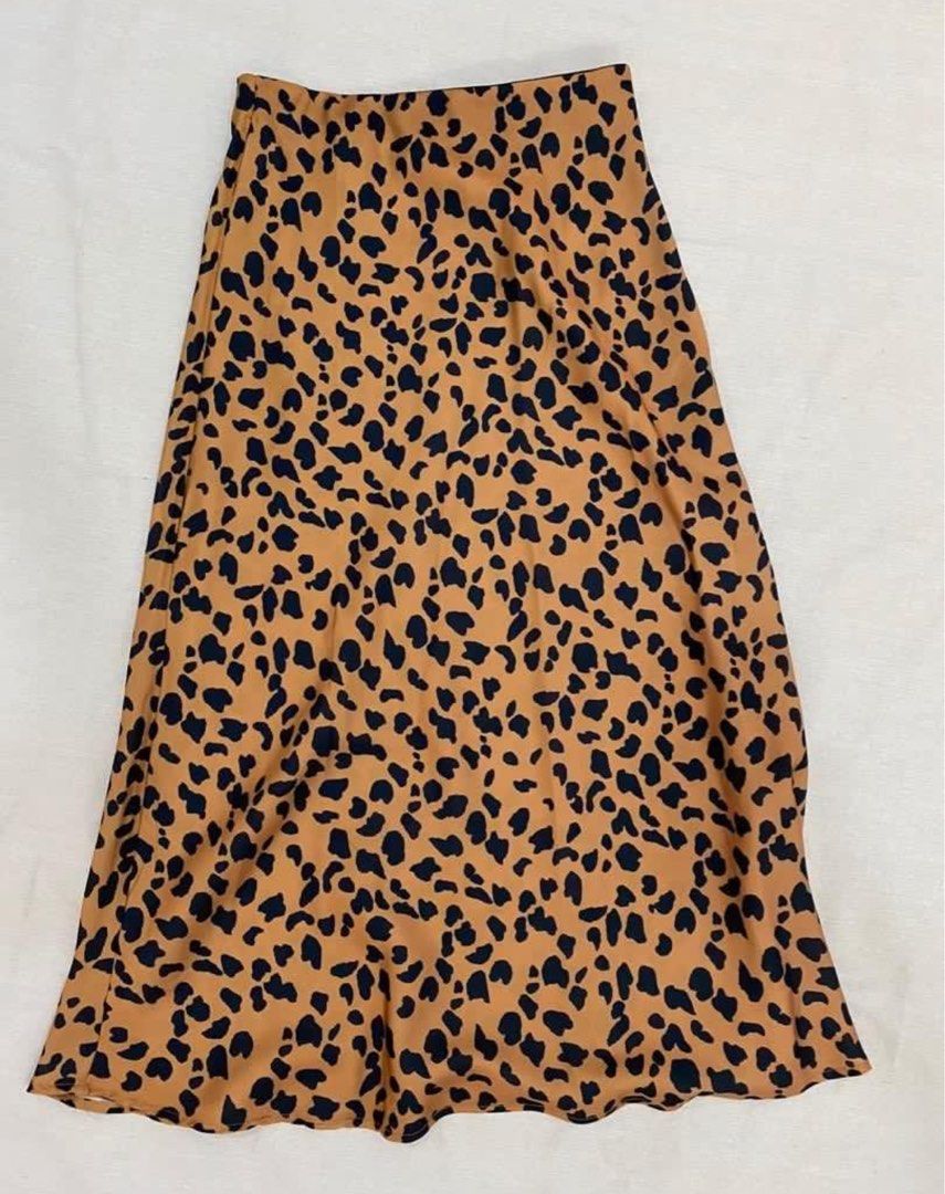Urban Outfitters Cheetah Midi Slip Skirt