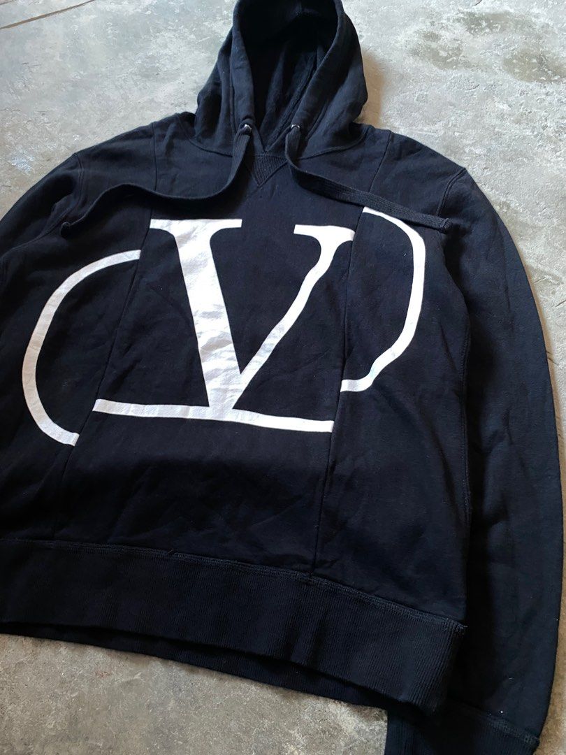 Valentino - V Logo - Cut Off Hooded Jacket (Category: Hoodies) located in Iloilo. Submitted by bygone.ph (Listing ID 1290920075, Image 2). Description: Valentino - Cut Off V Logo - Hooded Jacket Laid Flat Measurement Sleeves: 24.5 in Width (pit to pit): 20 in Length: 25 in -no maintag All sales are FINAL. Strictly NO REFUND .