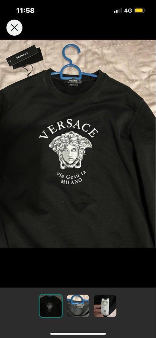 Versace logo sweatshirt top