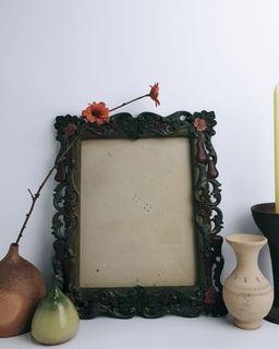 Vintage Ornate Acanthus Leaf, Fruit and Floral Photo Frame