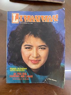 Vintage Tagalog Magazine LIWAYWAY Setyembre 25, 1989 - ALICE DIXSON COVER - TAGALOG - preloved