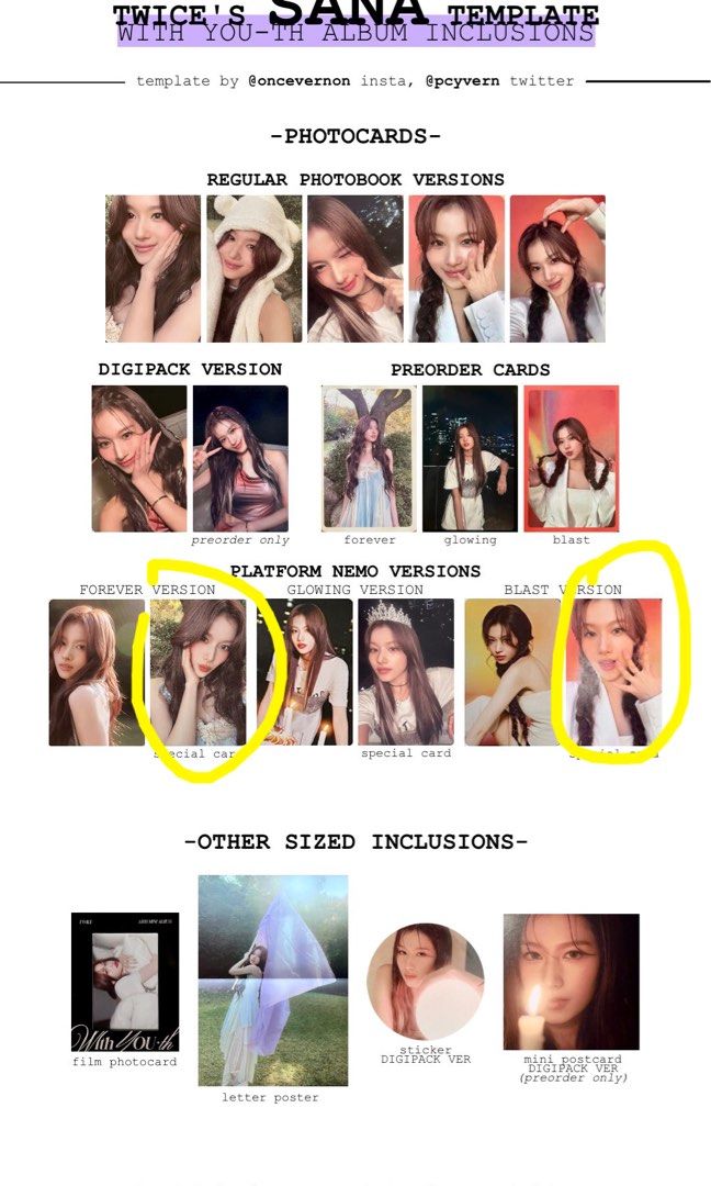Twice Sana Photocard | With Youth Nemo Glowing Ver. WTT // Twice