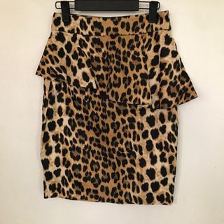 Zara leopard peplum skirt
