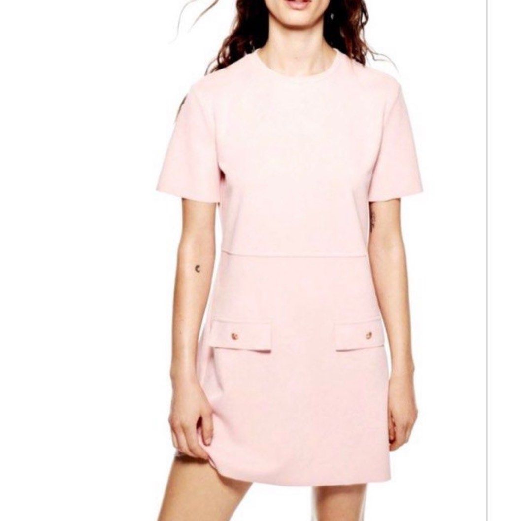 Zara Light Pink dress, Women's Fashion, Dresses & Sets, Dresses on Carousell