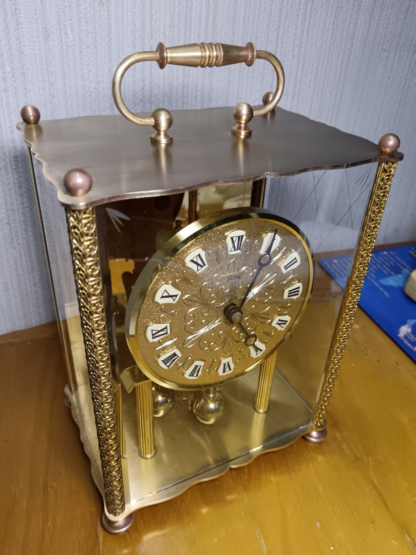 德國制造1960年代Koma 古董全銅鐘，全銅外売風水古董電子鐘 