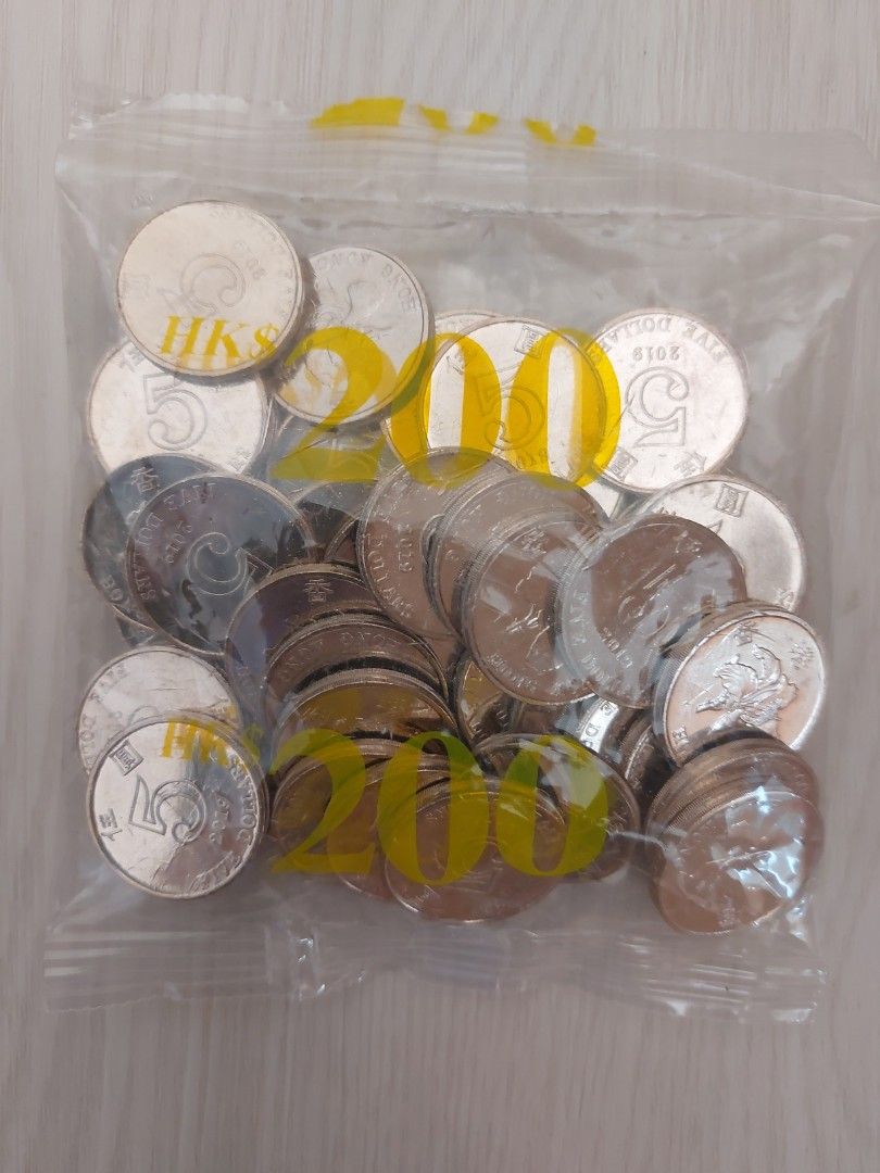 全新原包2019年五元5元硬幣40枚, 興趣及遊戲, 收藏品及紀念品, 錢幣- Carousell