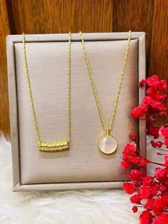 💎 Authentic 18k Gold Rope Chain Baifu, Small Onyx Pendant/Ampao Pendant 💎 ( Buy 1 Take 1 )