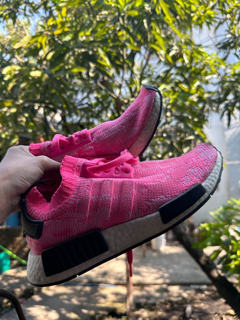 Adidas NMD R1 Hot Pink Shoes Original Women s Fashion Footwear Sneakers on Carousell