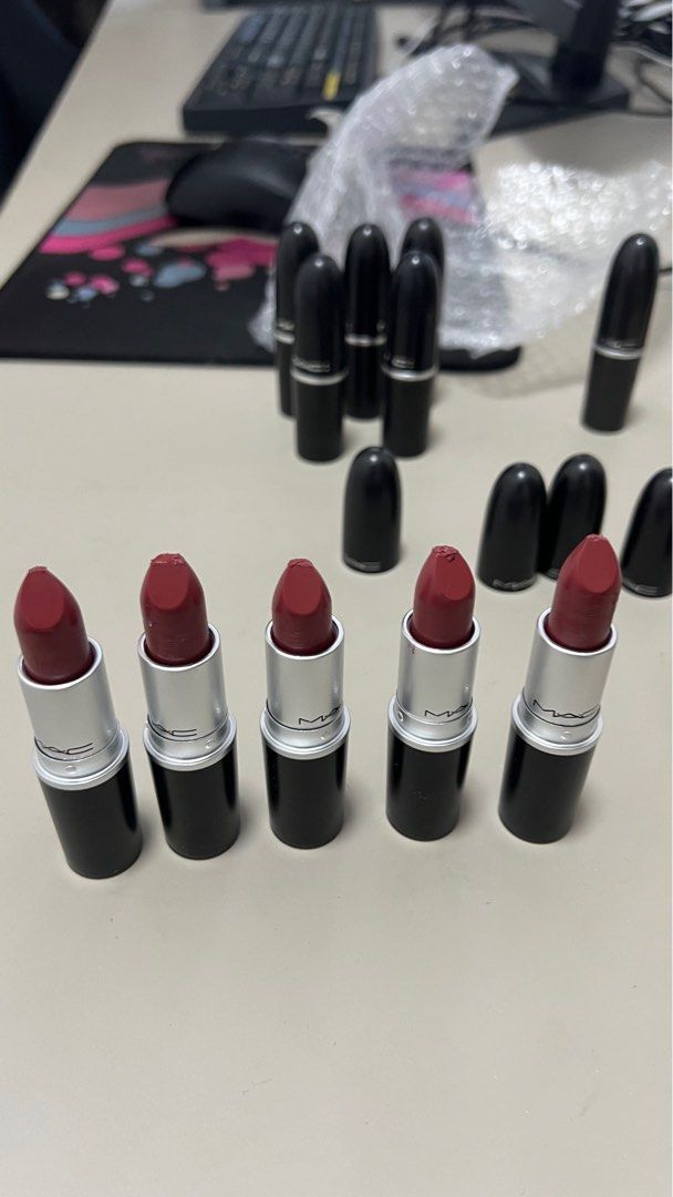 AUTHENTIC MAC LIPSTICKS. Damaged tip!!! (Category: Makeup) located in Quezon City. Submitted by sellinglowerthanlow (Listing ID 1295799917, Image 1). Description: Damaged tip - 320 No damage - 360 PK - 390 **All lipsticks were UNUSED STORE TESTERS that came directly from the MAC Duty Free CDG Airport store. **Since they are manufactured in Europe and in Canada, the stickers differ slightly from those seen here in our country. **All lipsticks are 