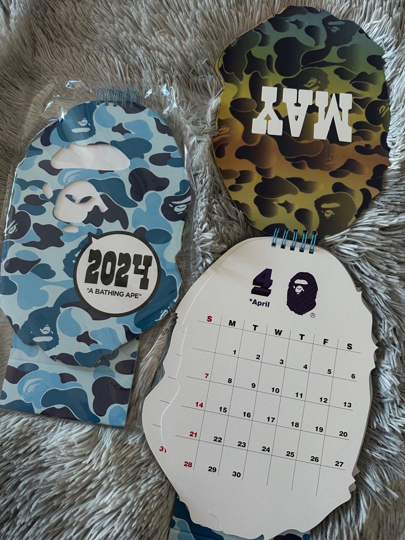 Bape 2024 Flip Calendar, Hobbies & Toys, Stationery & Craft, Other