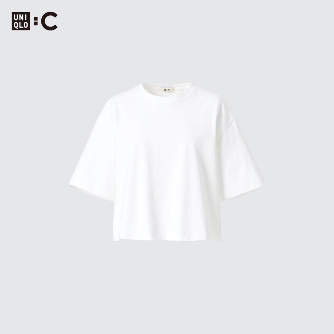BNWT Uniqlo :C Cotton Oversized Short Sleeve Cropped T-shirt