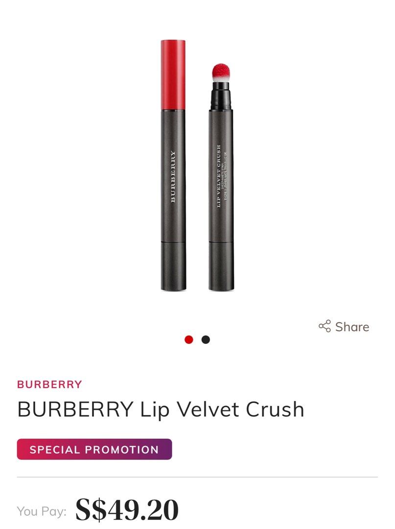 Burberry lip velvet crush military red Kesehatan Kecantikan Rias Wajah di Carousell