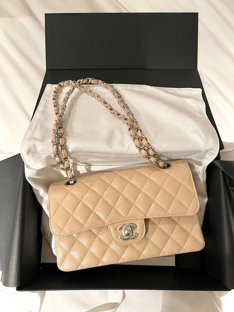 Chanel small classic flap beige outlet